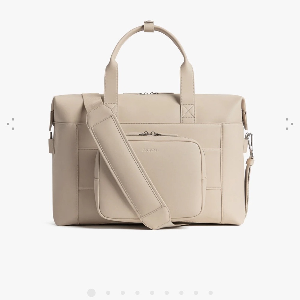Monos Metro Duffel in Ivory Vegan Leather